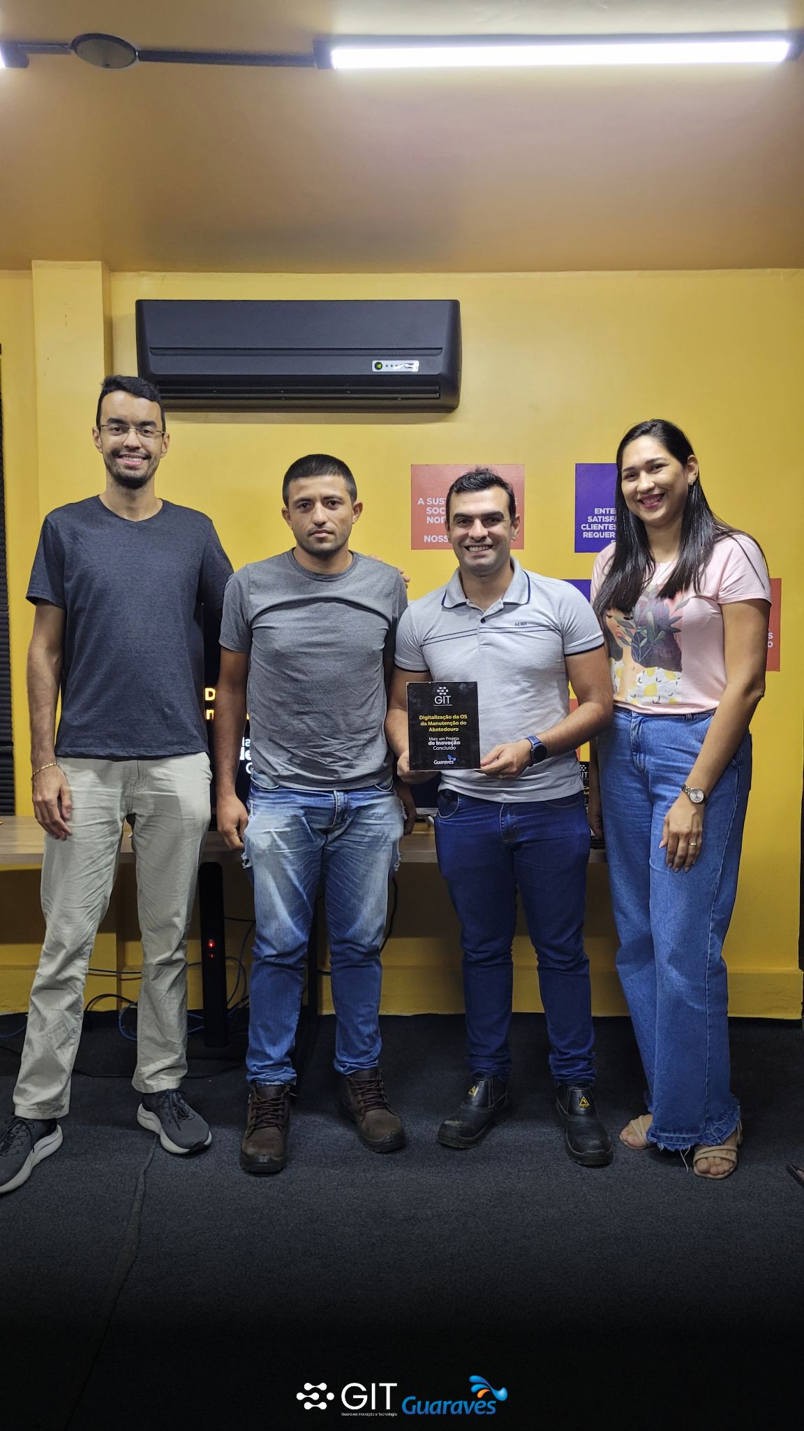 Celebração e Entrega do Projeto da Digitalização da Ordem de Serviço da Manutenção do Abatedouro